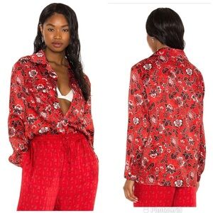 Tell your Friends Western Shirt Red Rousseau New with Tags!